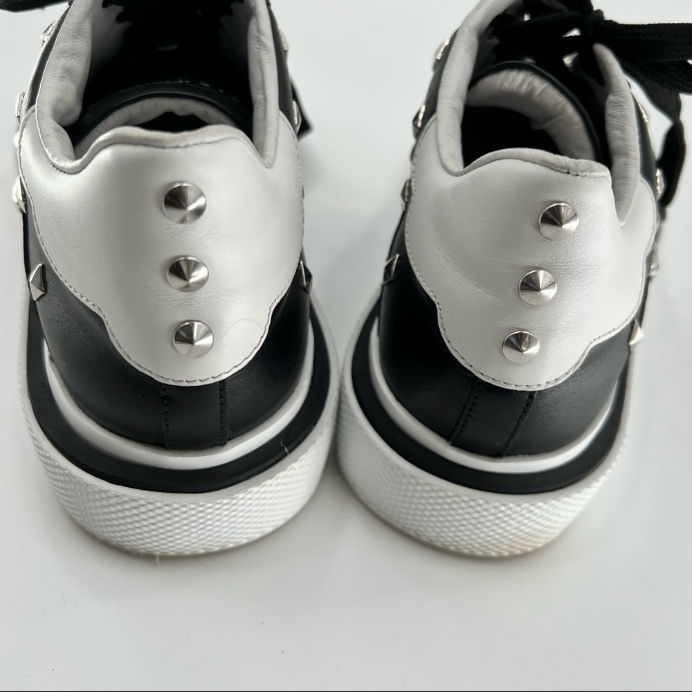 John Richmond black white studded athletic shoes size 10 - Picture 13 of 15